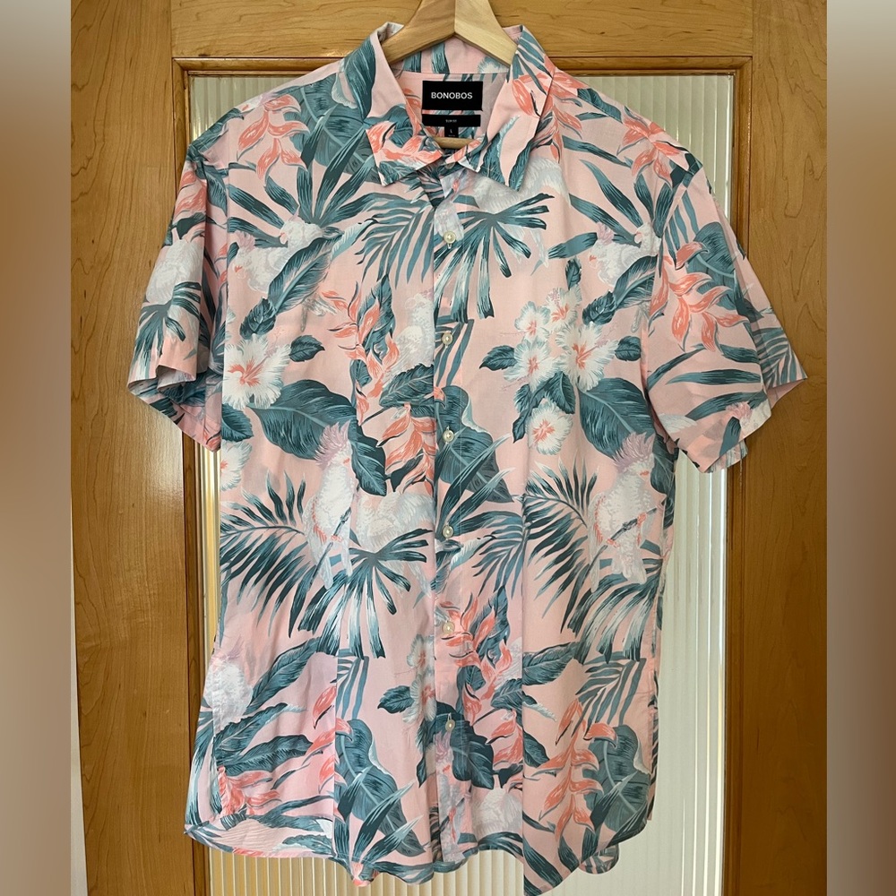 BONOBOS Slim Fit Floral Shirt - Men’s L